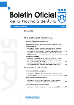 Boletín Oficial de la Provincia del lunes, 20 de enero de 2025