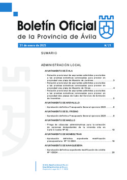 Boletín Oficial de la Provincia del viernes, 31 de enero de 2025