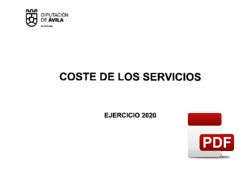 Costes/rendimientos de los servicios ejercicio 2020.