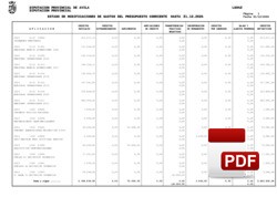 Modificaciones presupuestarias al 31 de diciembre de 2024