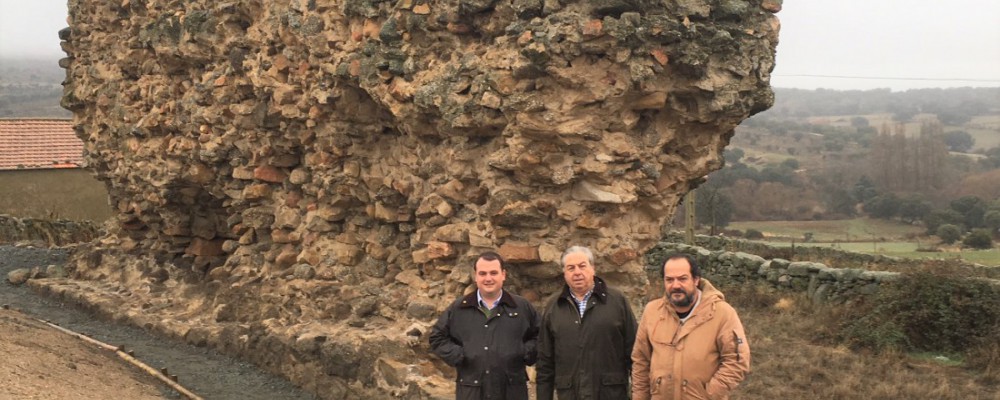 La Diputación de Ávila interviene en la muralla de Bonilla de la Sierra para fechar su origen y ponerla en valor