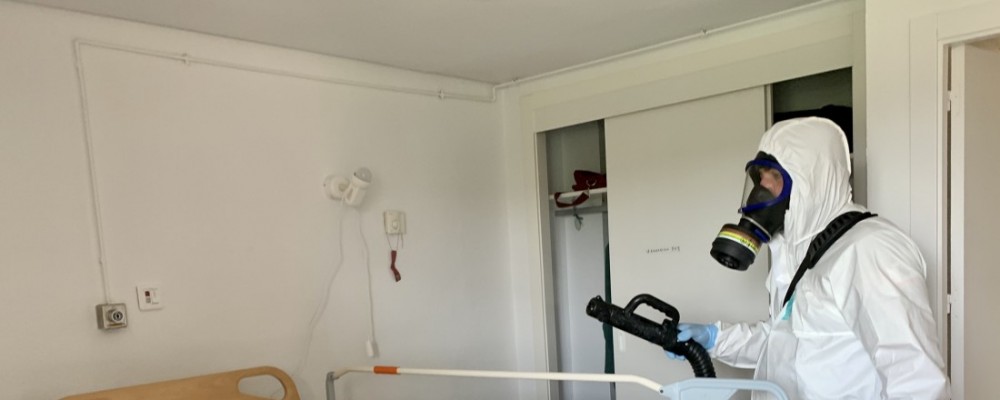 Las estancias del Centro Infantas que acogen enfermos de COVID-19, higienizadas con viricida