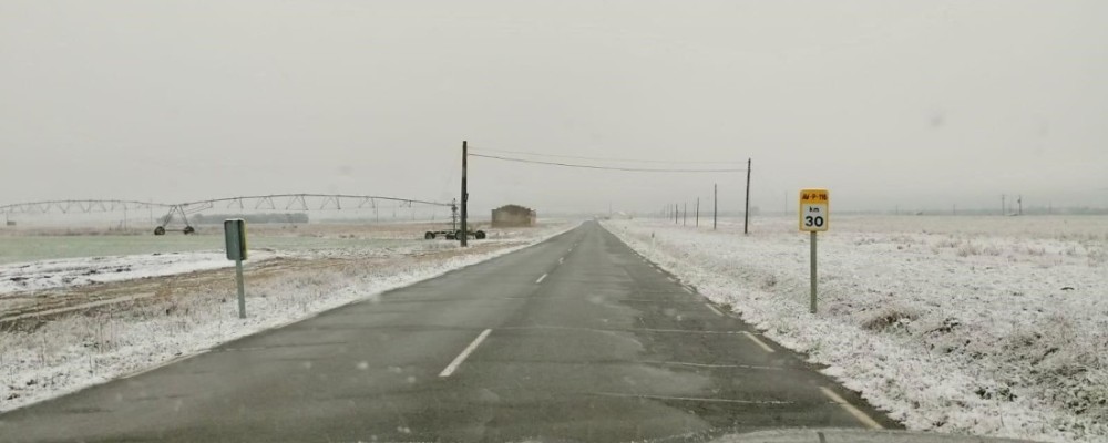 500 kilómetros de la red de carreteras de la Diputación, tratados en la nevada del domingo