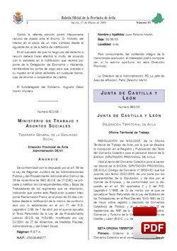 Acuerdo regulador de las condiciones de trabajo del personal laboral.